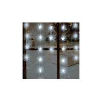 Somogyi Elektronic Home KAF 50L LED-es csillag fényfüggöny, 1,35 m / 50 db hidegfehér LED csillag figurákban, átlátszó vezeték, hálózati adapter, beltéri kivitel