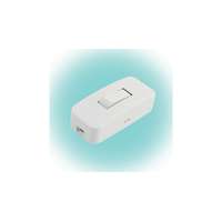 HOME Home NV 1K/WH zsinórközi 1 pólusú kapcsoló, beltéri használatra, H03VVH2-F, 2X0,75 mm2 kábellel szerelhető, max. 4A, fehér