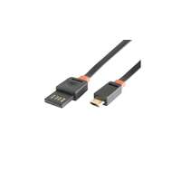 USE Home USBF 3 töltőkábel, 2 oldalú, fordítható, USB-A dugó, microUSB-B dugó, 3m, 2,1A, adatkábel