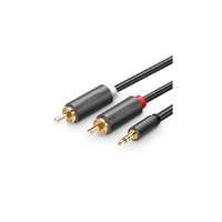 UGREEN 2x RCA kabel UGREEN AV102 (Cinch) jack 3,5 mm 10m (černý)