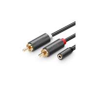 UGREEN UGREEN AV102 2x kabel RCA (Cinch) jack 3,5 mm 0,25 m (černý)