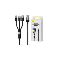Baseus Baseus StarSpeed Series USB 3 az 1-ben kábel, USB-C + Micro + Lightning 3,5 A, 1,2 m (fekete)