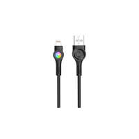 Foneng Foneng X59 USB-Lightning kábel, LED, 3A, 1m (fekete)