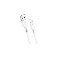 Foneng USB - Micro USB Foneng kábel, X85 3A gyorstöltés, 1 m (fehér)