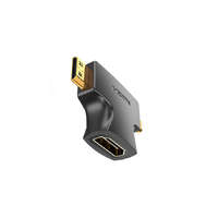 Vention Adapter 2in1 HDMI to Micro/Mini HDMI Vention AGFB0 4K 30Hz (black)
