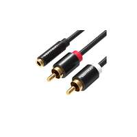 Vention Cable Audio 3.5mm Female to 2x RCA Male Vention VAB-R01-B100 1m Black