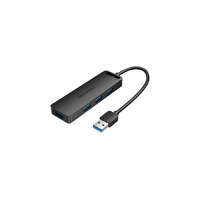 Vention USB 3.0 4-Port Hub with Power Supply Vention CHLBB 0.15m, Black