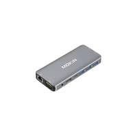 Mokin MOKiN 10 az 1-ben Adapter Hub USB-C - 3x USB 3.0 + USB-C töltés + HDMI + 3,5 mm-es audio + VGA + 2x RJ45 + Micro SD olvasó (ezüst)