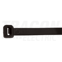 Tracon Normál kábelkötegelő, fekete 140×3.6mm, D=2-36mm, PA6.6