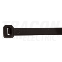 Tracon Normál kábelkötegelő, fekete 300×7.8mm, D=5-80mm, PA6.6