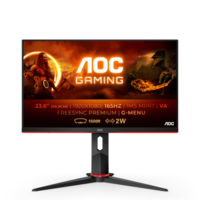 AOC AOC Ívelt Gaming 165Hz VA monitor 23.6" C24G2AE/BK, 1920x1080, 16:9, 250cd/m2, 1ms, 2xHDMI/DisplayPort/VGA, hangszóró
