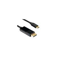 BLACKBIRD BLACKBIRD Kábel USB Type-C male to Displayport male (DP ALT MODE) 4k 60Hz 2m, Fekete
