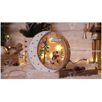 Tracon LED karácsonyi hold,hóember,fa,elemes (X23019) Timer 6+18h,6LED, 3000K, 2xAAA