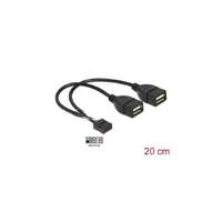 DELOCK DELOCK kábel USB pin header female > 2x USB 2.0 Type-A female 20cm