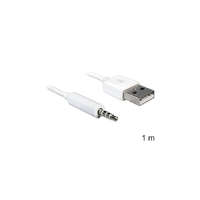 DELOCK DELOCK kábel USB-A dugó > Sztereó jack 3,5 mm-es apa 4 tűs iPod Shuffle 1m