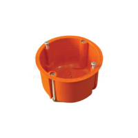 Tracon Gipszkarton doboz, sima, fedél nélkül, narancssárga 65×45mm