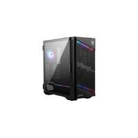 MSI MSI MPG VELOX 100P AIRFLOW Mid Tower Gaming Computer Case 'Black, 3x 120mm Fan + 1x 120mm ARGB Fan, ARGB light strip, USB Type-C, 1x Tempered Glass, Center, E-ATX, ATX, mATX, mini-ITX'