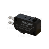 Tracon Helyzetkapcsoló, mikro, ütközős 1×CO 10A/230VAC, 0,3A/250VDC, 4,8x0,5 mm, IP00