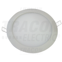 Tracon Beépíthető LED mélysugárzó, kerek, fehér 220-240 VAC, 18 W, 1820 lm, D=220 mm, 4000 K, IP40, EEI=F