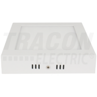 Tracon Falon kívüli, négyzetes LED lámpatest, fehér 220-240 VAC, 6 W, 350 lm, 120×120×39mm, 4000K, IP20, EEI=G