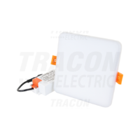 Tracon Védett, beépíthető LED mélysugárzó, négyzetes 230 VAC, 6 W, 4000 K, 450 lm, IP66, EEI=G