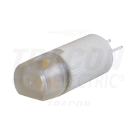 Tracon Szilikon házas LED fényforrás 12 VAC/DC, 1,5 W, 3000 K, G4, 100 lm, 300°, EEI=G