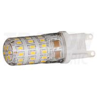 Tracon Szilikon házas LED fényforrás 230 VAC, 3,3 W, 2700 K, G9, 310 lm, 360°, EEI=F
