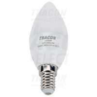 Tracon Gyertya búrájú LED fényforrásSAMSUNG chippel 230V,50Hz,5W,4000K,E14,450lm,180°,C37,SAMSUNG chip, EEI=F