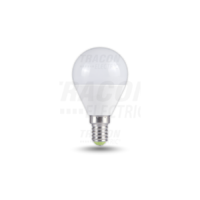 Tracon Gömb burájú LED fényforrás 230 V, 50 Hz, E14, 7 W, 600 lm, 200°, 2700 K, EEI=F