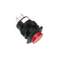 Tracon Mini jelzőlámpás nyomógomb, piros 1×NO, 12V AC/DC