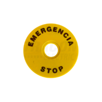 Tracon EMERGENCY STOP lap d=90mm; h=2mm; ABS