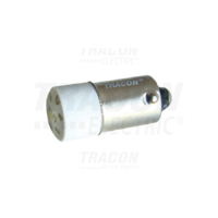 Tracon LED-es jelzőizzó, fehér 24V AC/DC, Ba9s