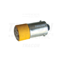 Tracon LED-es jelzőizzó, sárga 24V AC/DC, Ba9s