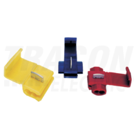 Tracon Késes leágaztató (PVC), ónozott elektrolitréz, piros 0,5-1mm2, 50VDC, max. 10 A
