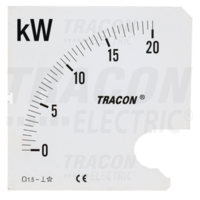 Tracon Skálalap W72-400V/4 műszerhez 0 - 120 kW