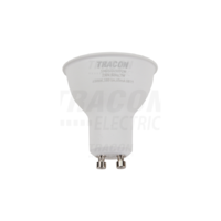 Tracon Műanyag házas SMD LED spot fényforrás SAMSUNG chippel 230V,50Hz,GU10,7W,650lm,6500K,120°,SAMSUNG chip, EEI=F