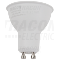 Tracon Műanyag házas SMD LED spot fényforrás SAMSUNG chippel 230V,50Hz,GU10,7W,630lm,4000K,120°,SAMSUNG chip, EEI=F