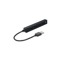 Speedlink Speedlink SL-140000-BK SNAPPY SLIM USB Hub, 4-Port, USB 2.0, Passzív, fekete