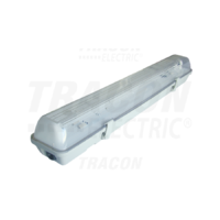 Tracon Fénycsöves védett lámpatest elektronikus előtéttel 230V, 50Hz, T8, G13, 1×18 W, IP65, ABS/PC, A2