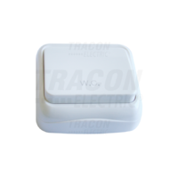 Tracon Falon kívüli nyomókapcsoló WC felirattal (tapétakapcsoló) 10AX/250VAC, IP20 (N101)