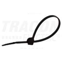 Tracon UV-álló fémnyelves kábelkötegelő, fekete 360×4,8mm, D=3,5-102mm, PA6.6