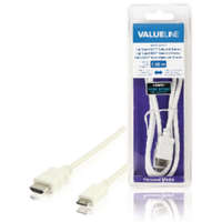 Valueline Nagy Sebességű Hdmi Kábel Ethernettel HDMI Csatlakozó - HDMI Mini Dugasz 1.00 m Fehér