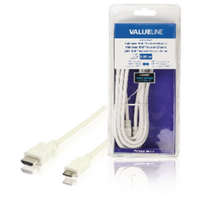 Valueline Nagy Sebességű Hdmi Kábel Ethernettel HDMI Csatlakozó - HDMI Mini Dugasz 2.00 m Fehér