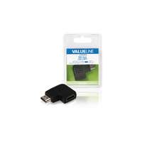 Valueline Nagy Sebességű HDMI Adapter Ethernettel Döntött Bal HDMI Csatlakozó - HDMI Aljzat Fekete