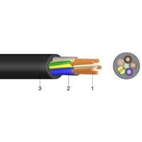 Daniella H07RN-F 5x 2,5 fekete (0) 450/750V gumikábel (GT)
