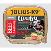 Julius-K9 Julius-K9 Dog Terrine Adult Beef&Potatoes - nedveseledel (marha,burgonya) felnőtt kutyák részére 150 g