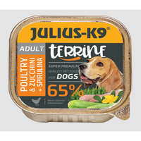 Julius-K9 Julius-K9 Dog Terrine Adult Poultry&Zucchini, spirulina - nedveseledel (szárnyas,cukkini) felnőtt kutyák részére 150 g