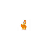 JK JK latex játék madár narancs 13cm
