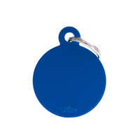  Gravírozható Biléta - Kör formájú Nagy méret L Kék - Egyedi Biléta Dog ID