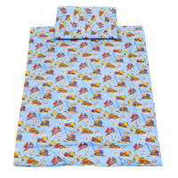 EU Pamut, 2 részes bébi ágynemű garnitúra 70x90 cm, 30x40 cm - Kék markolós